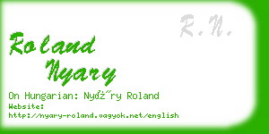 roland nyary business card